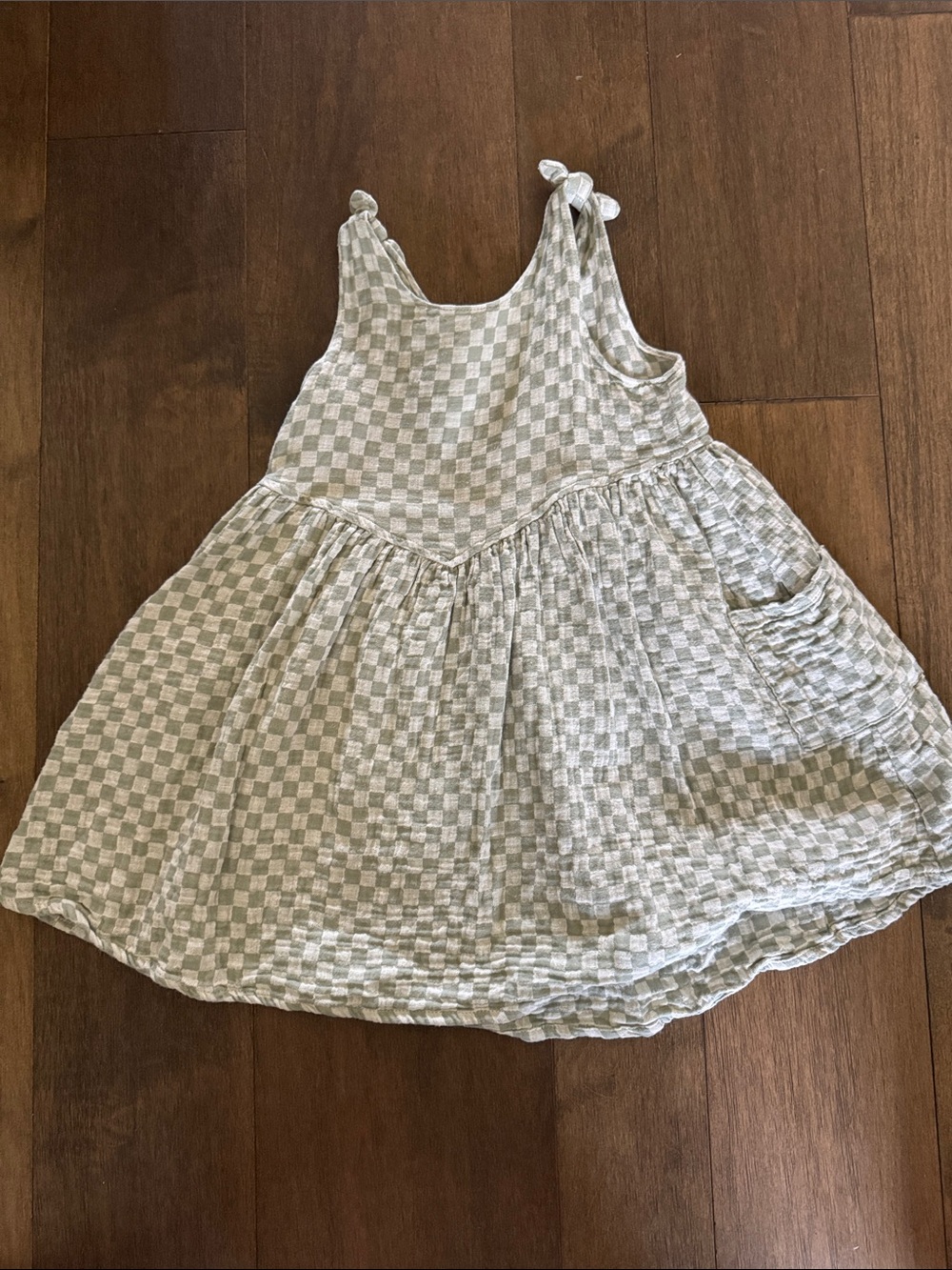 Girls Rylee & Cru Sage Chex dress